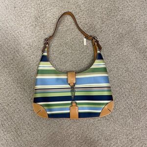 New Hobo Style Coach Handbag - Fabric and Vachetta Leather